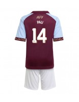 Aston Villa Pau Torres #14 Hjemmedraktsett Barn 2025-26 Korte ermer (+ bukser)